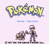 Pokemon Green - English Title Screen